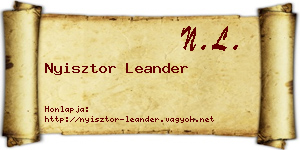 Nyisztor Leander névjegykártya